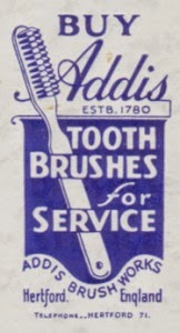 An advertisement from Addis Brush Works