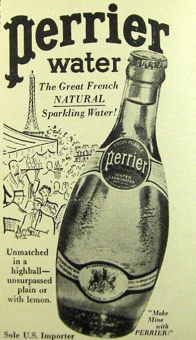 A 1953 advertisement for Perrier water